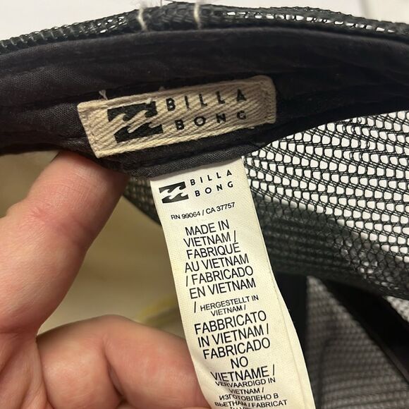 Billabong California Love Baseball Adjustable Hat Grey Nature Bear - Picture 9 of 11